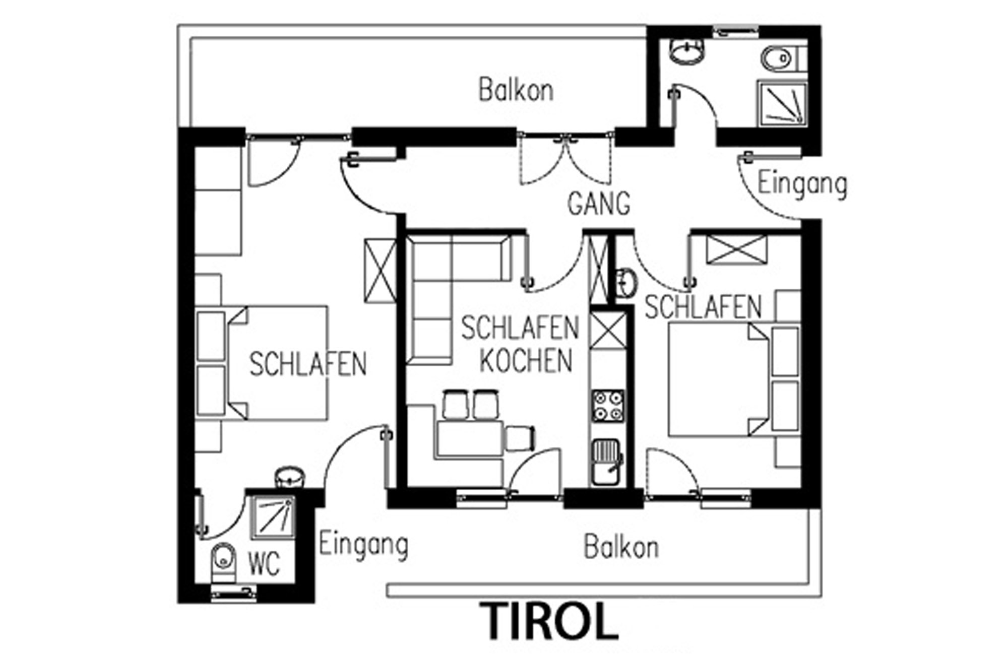 Familienfreundliche Ferienwohnung am Wilden Kaiser mit Panoramablick direkt an der Skipiste 7